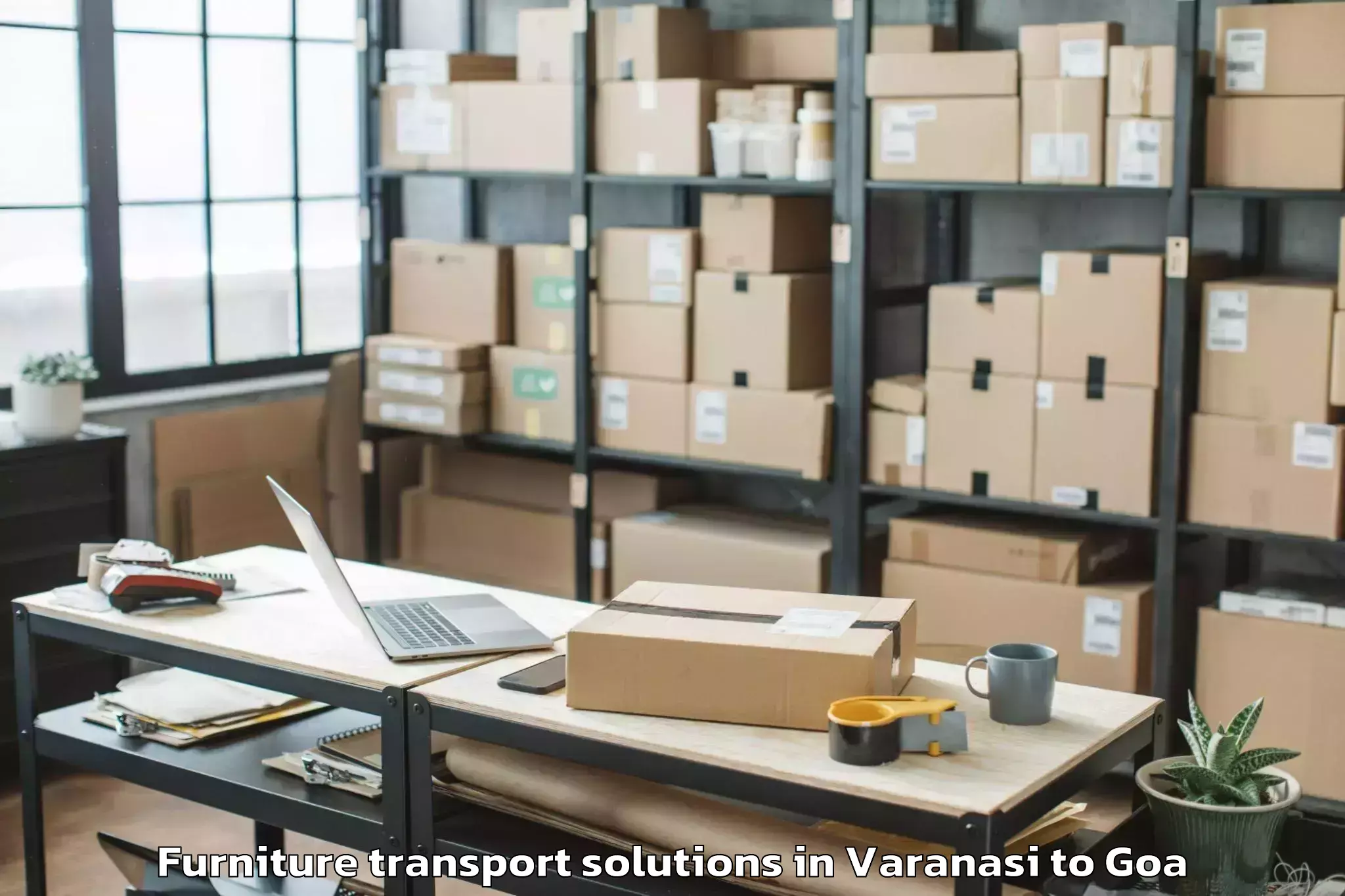 Quality Varanasi to Sancoale Furniture Transport Solutions